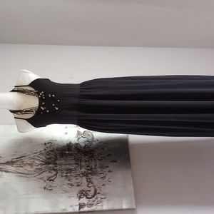 Frenchie black sleeveless knit maxi dress size large